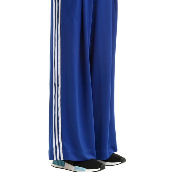 NWT ADIDAS ROYAL BLUE THREE STRIPE WIDE LEG PANT - Picture 5 of 9